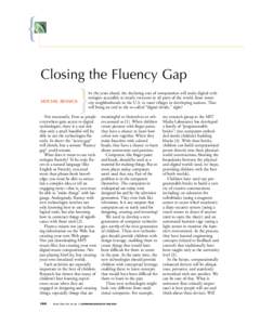 { Closing the Fluency Gap MITCHEL RESNICK }