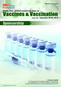 Middle East - VaccinesMiddle East - Global summit and Expo on Vaccines & Vaccination Dubai, UAE