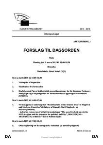 EUROPA-PARLAMENTET[removed]Udenrigsudvalget  AFET(2015)0302_1