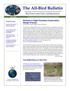 The All-Bird Bulletin Bird Conservation News and Information March 2006 A publication of the North American Bird Conservation Initiative