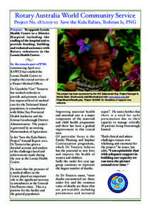Reproductive health / Milne Bay Province / Losuia / Trobriand Islands