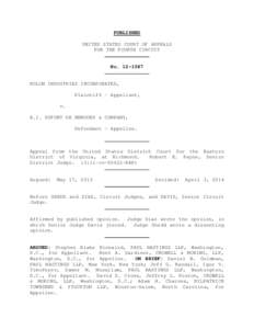 PUBLISHED UNITED STATES COURT OF APPEALS FOR THE FOURTH CIRCUIT No[removed]