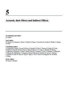 5 Aerosols, their Direct and Indirect Effects
