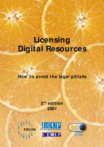 Licensing Digital Resources How to avoid the legal pitfalls  2 nd edition