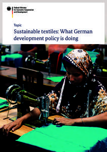 Topic  Sustainable textiles: What German development policy is doing  Topic