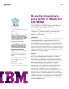 IBM Software Case Study Retail  Russell’s Convenience