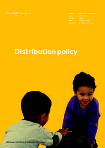 Subject  Official Policy - Distribution Author