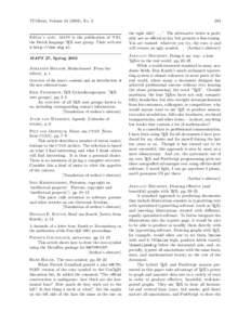 TUGboat, Volume[removed]), No. 2  Editor’s note: MAPS is the publication of NTG, the Dutch language TEX user group. Their web site is http://www.ntg.nl. MAPS 27, Spring 2002