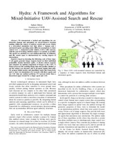 Hydra: A Framework and Algorithms for Mixed-Initiative UAV-Assisted Search and Rescue Ephrat Bitton Ken Goldberg