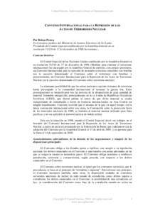 International Convention for the Suppression of Acts of Nuclear Terrorism - Introductory note - Spanish