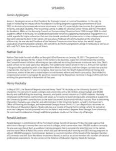 Kentucky Council on Postsecondary Education / Education Management Corporation / Vince Tinto / Georgia Department of Economic Development / Mercer University / Georgia / Education in Kentucky / Year of birth missing