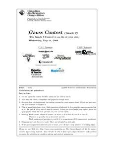 Canadian Mathematics Competition An activity of the Centre for Education in Mathematics and Computing, University of Waterloo, Waterloo, Ontario