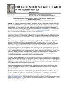 PRESS RELEASE October 9, 2014 MEDIA CONTACT: Melissa Landy, Public Relations Coordinator[removed]ext. 250, [removed]