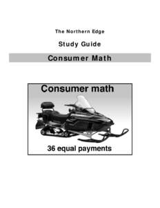 The Northern Edge Study Guide: Consumer Math