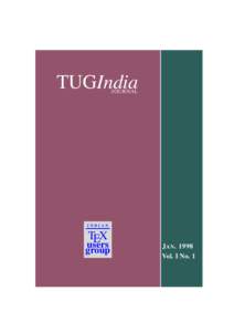 TUGIndia JOURNAL INDIAN  TEX