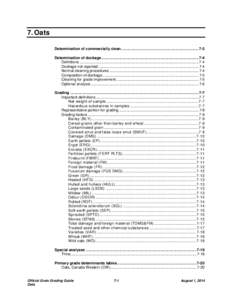 Oats – Chapter 7 – Official Grain Grading Guide