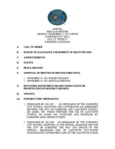 December 17, 2012- reg mtg agenda