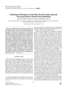 Molecular Phylogenetics and Evolution Vol. 12, No. 2, July, pp. 224–239, 1999 Article ID mpev[removed], available online at http://www.idealibrary.com on