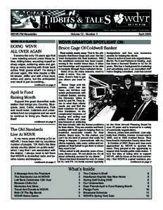 WDVR-FM Newsletter NEWS IN A GLANCE DOING WDVR ALL OVER AGAIN