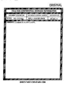 8EHQ-11-17792B  TSCA 8(e) Notice