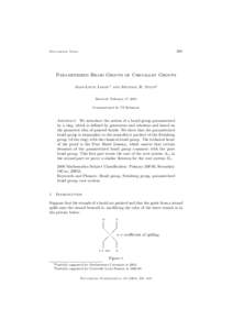 391  Documenta Math. Parametrized Braid Groups of Chevalley Groups Jean-Louis Loday1 and Michael R. Stein2