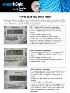 Technology / Smart meter / CenterPoint Energy / Kilowatt hour / Meter / Energy industry / Electricity meter / Energy / Measurement / Electric power