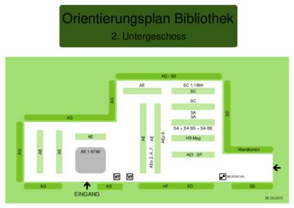 Orientierungsplan Bibliothek 2. Untergeschoss AG / SD AE AG