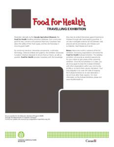 Canada Agriculture Museum | Food For Health Travelling Exhibition