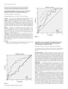 ANZ J. Surg. 2015; •• (••) 1–4  Abstracts of the General Surgeons Australia AGM, 2014 NEUTROPHIL-LYMPHOCYTE RATIO (NLR) ACCURATELY PREDICTS MODERATE TO SEVERE PANCREATITIS O Aldridge, H Basson and N Agrawal