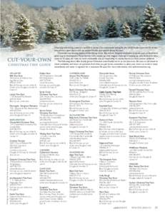 2012  CUT-YOUR-OWN CHRISTMAS TREE GUIDE  Photograph courtesy of NJ Christmas Tree Growers Association