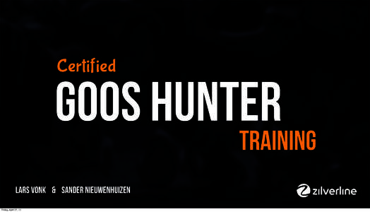 Certified  GOOS hunter training