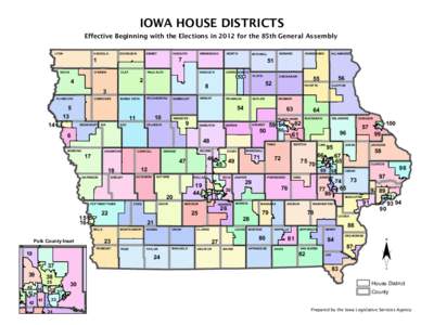 IOWA HOUSE DISTRICTS  Effective Beginning with the Elections in 2012 for the 85th General Assembly LYON  OSCEOLA