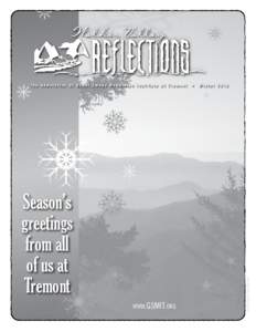 The newsletter of Great Smoky Mountains Institute at Tremont  Winter 2010 Cover