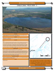 2012 Alaska State Land Offering  Chleca Lakes - ASLS[removed]Looking northeast over Chleca Lake LOCATION