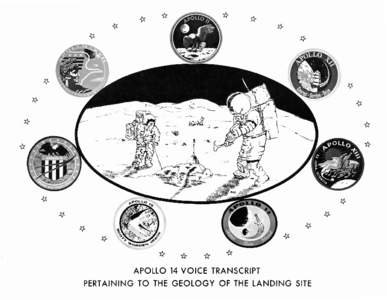 Apollo 14 voice transcript pertaining to the geology of the landing site
