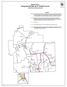 District Five Designated Routes up to 129,000 Pounds June[removed]Idaho State Highway System