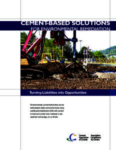 CEMENT-BASED SOLUTIONS FOR ENVIRONMENTAL REMEDIATION Turning Liabilities into Opportunities  Environmentally contaminated sites can be