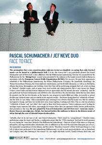 © Isabelle Pateer  PASCAL SCHUMACHER / JEF NEVE DUO