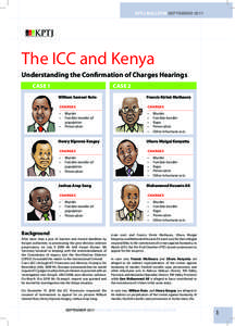 KPTJ BULLETIN SEPTEMBER[removed]The International Criminal Court and Kenya  The ICC and Kenya