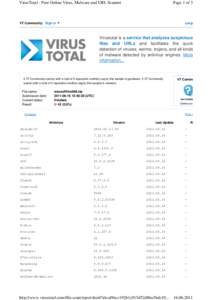 VirusTotal - Free Online Virus, Malware and URL Scanner  Page 1 of 3