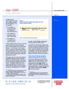 Age: 2000  Issued October 2001 Census 2000 Brief C2KBR/01-12