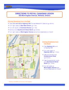 Microsoft PowerPoint - PIC#4 Driving and Transit Directions Welland