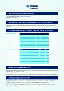 1. DATOS DE LA ENTIDAD ASEGURADORA MM GLOBALIS S.A.U. DE SEGUROS Y REASEGUROS. Paseo de la CastellanaMadrid.  2. INFORMACIÓN BÁSICA PREVIA PARA LA SUSCRIPCIÓN DEL SEGURO