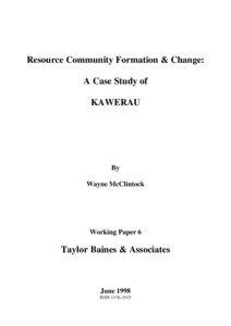 Kawerau - working paper no.6