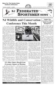 Page 1  News For The Garden State Outdoors Enthusiast Vol. 46, No. 4 April 2013