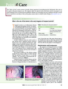 Point of Care The “Point of Care” section answers everyday clinical questions by providing practical information that aims to be useful at the point of patient care. The responses reflect the opinions of the contribu