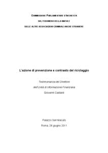 Microsoft Word - AUDIZIONE DIRETTORE UIF PRESSO COMMISSIONE ANTIMAFIA - TESTO DA LEGGERE _CARATT 14_.doc