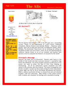 Page 1 of 4  The Alix Alexandra P.S.Newsletter K. Burge, Principal