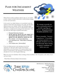 TRCS inclement weather flyer