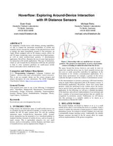 Hoverflow: Exploring Around-Device Interaction with IR Distance Sensors Sven Kratz Michael Rohs